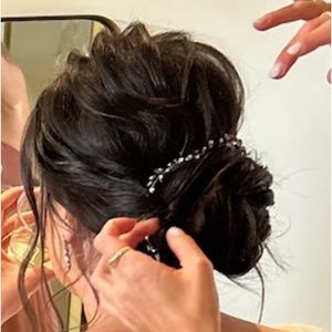 olive & piper silver hair vine